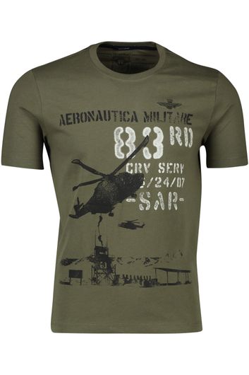 Aeronautica Militare t-shirt legergroen met opdruk