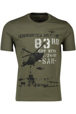 Aeronautica Militare Aeronautica Militare t-shirt legergroen met opdruk
