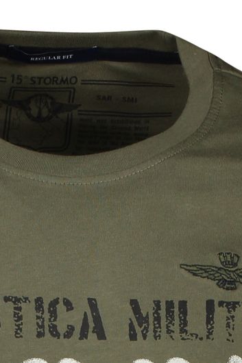 Aeronautica Militare t-shirt legergroen met opdruk