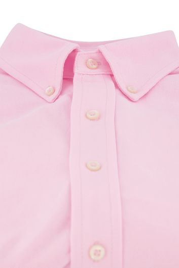 casual overhemd Polo Ralph Lauren roze effen katoen normale fit 