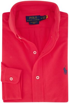 Polo Ralph Lauren Polo Ralph Lauren casual overhemd rood effen 100% katoen 