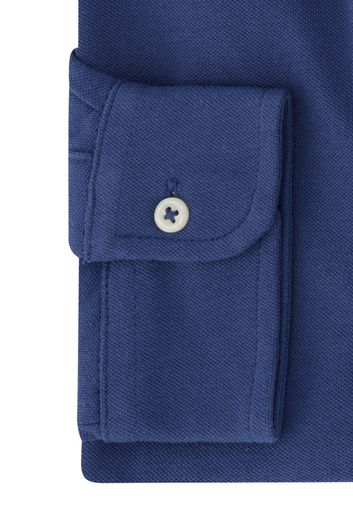 Polo Ralph Lauren casual overhemd normale fit blauw effen katoen met logo