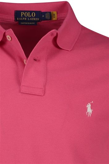 Polo Ralph Lauren polo normale fit roze uni 100% katoen 2 knoops