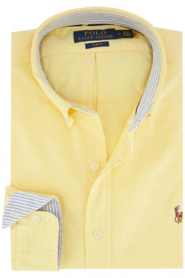 Polo Ralph Lauren casual overhemd Polo Ralph Lauren Slim Fit geel effen katoen