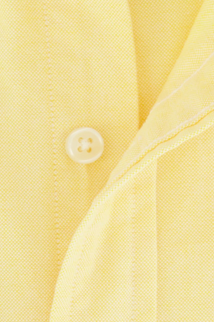 Polo Ralph Lauren casual overhemd Slim Fit geel effen katoen button-down