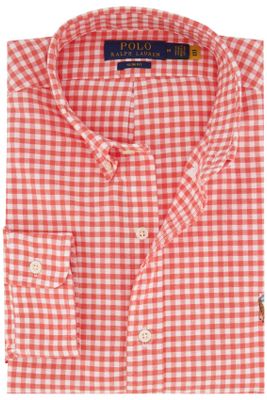 Polo Ralph Lauren Polo Ralph Lauren casual overhemd met logo Slim Fit rood geruit katoen