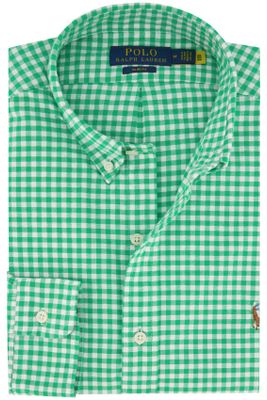 Polo Ralph Lauren Polo Ralph Lauren casual overhemd Slim Fit button-down groen geruit