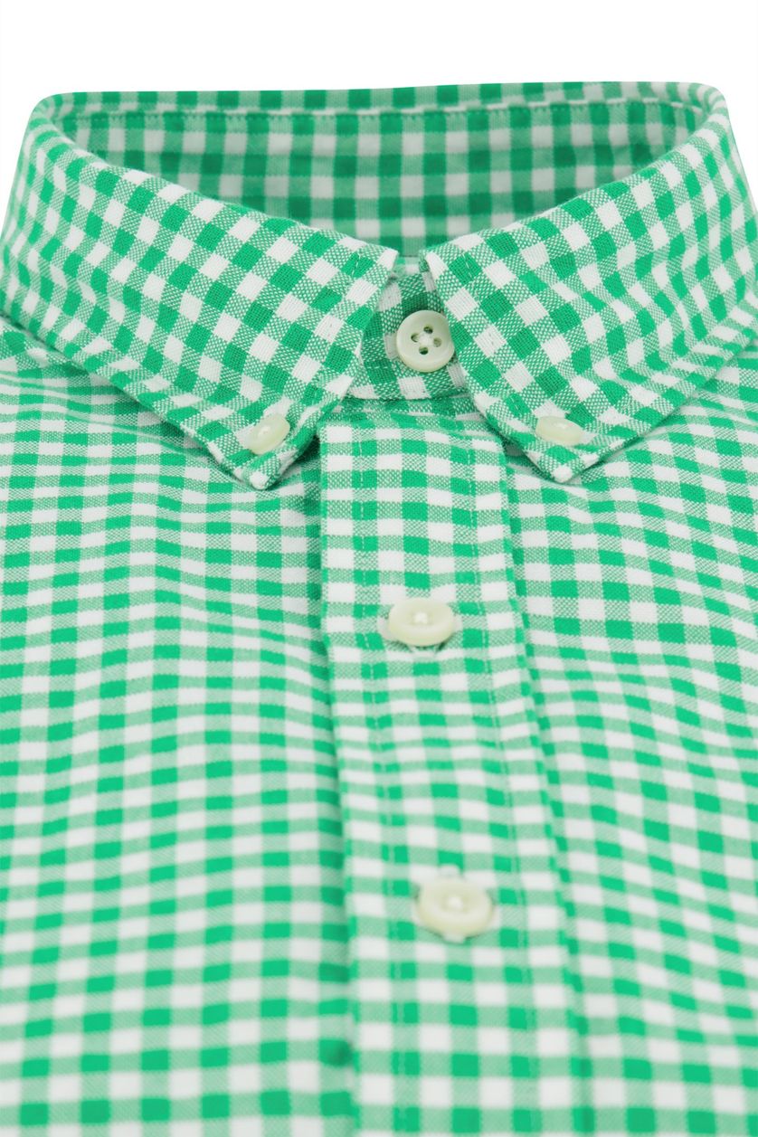 Polo Ralph Lauren casual overhemd Slim Fit groen geruit katoen met logo