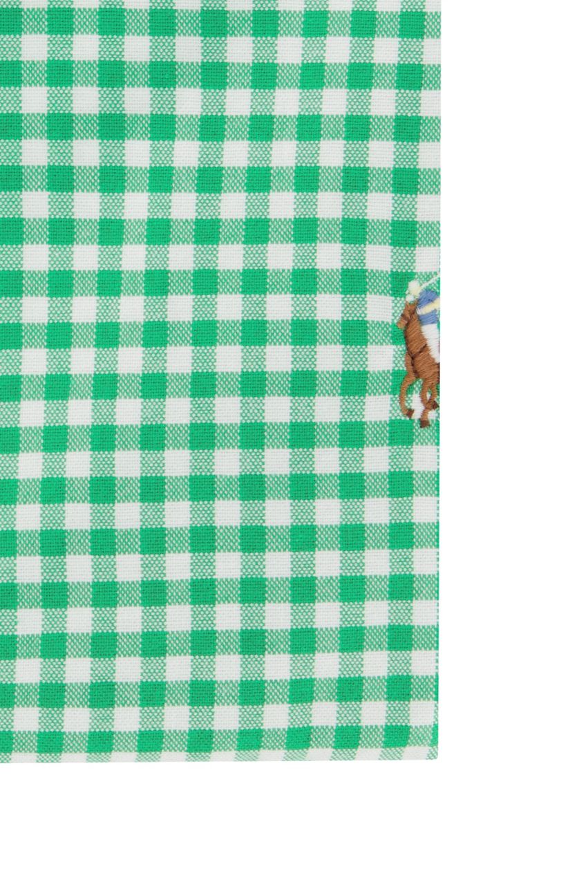 Polo Ralph Lauren casual overhemd Slim Fit groen geruit katoen met logo