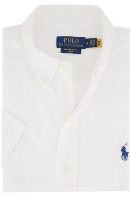 Polo Ralph Lauren casual overhemd korte mouw Polo Ralph Lauren wit effen katoen normale fit 