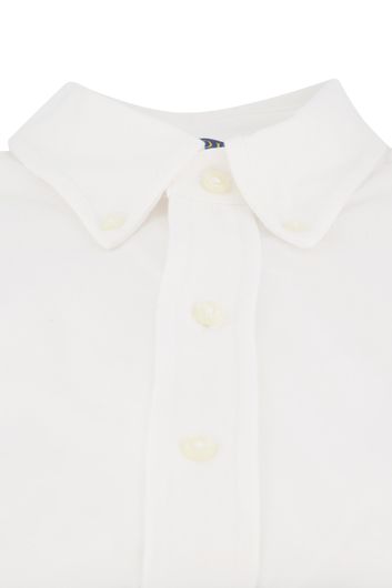 casual overhemd korte mouw Polo Ralph Lauren wit effen katoen normale fit 
