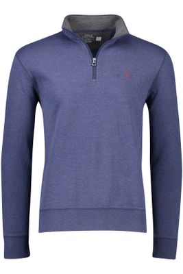 Polo Ralph Lauren Polo Ralph Lauren sweater opstaande kraag blauw effen met logo
