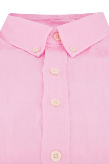 casual overhemd Polo Ralph Lauren Slim Fit roze effen linnen