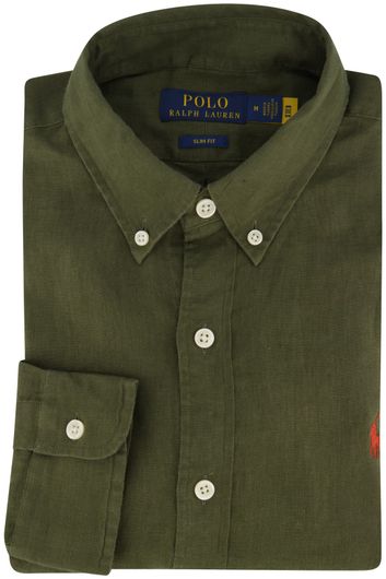 Polo Ralph Lauren overhemd groen  effen