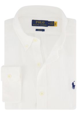 Polo Ralph Lauren Polo Ralph Lauren casual overhemd Slim Fit slim fit wit effen linnen