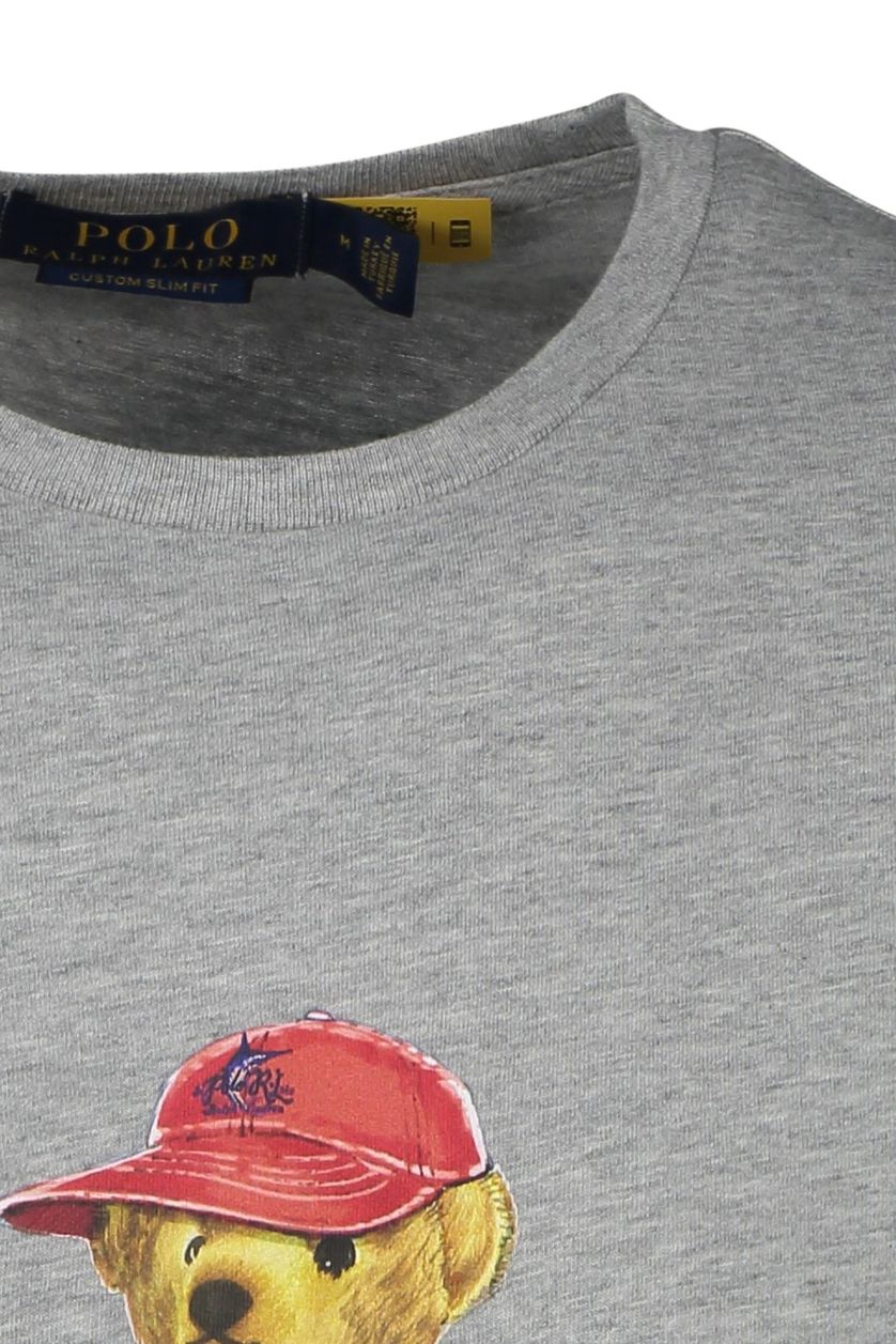 Polo Ralph Lauren t-shirt grijs beer opdruk effen