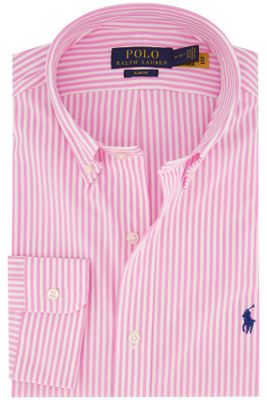 Polo Ralph Lauren Polo Ralph Lauren casual overhemd Slim Fit roze geruit blauw logo