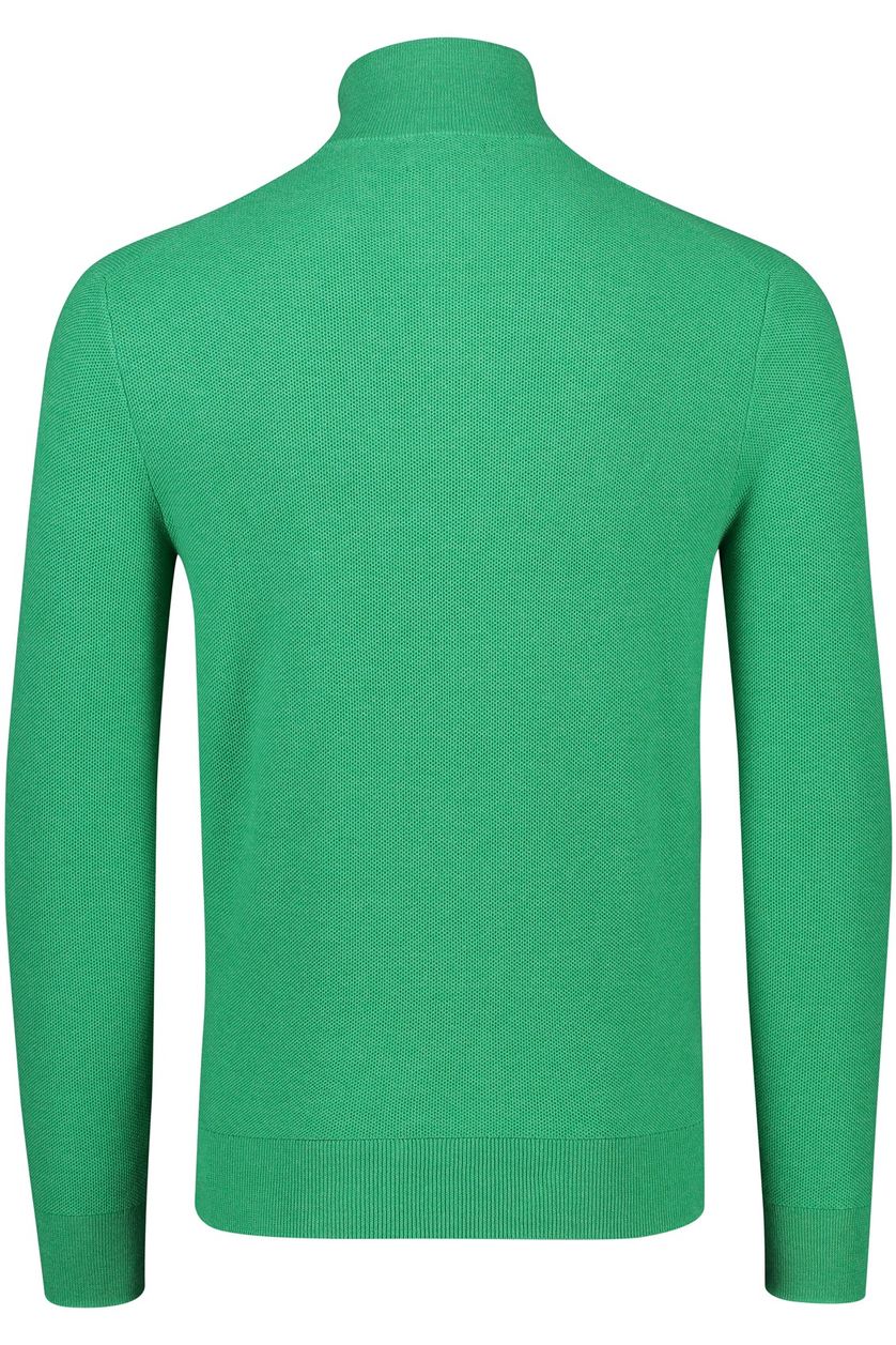 Polo Ralph Lauren trui groen effen katoen opstaande kraag met logo