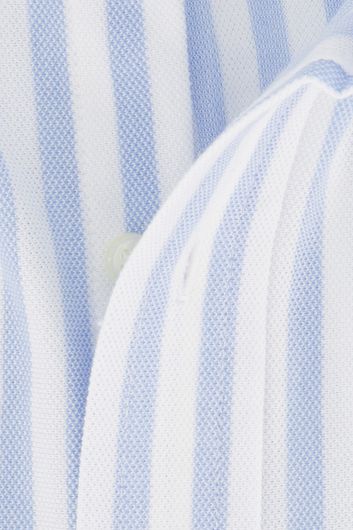 casual overhemd korte mouw Polo Ralph Lauren lichtblauw gestreept katoen normale fit 