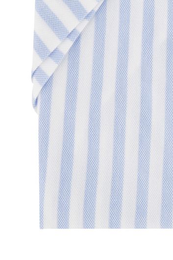 casual overhemd korte mouw Polo Ralph Lauren lichtblauw gestreept katoen normale fit 