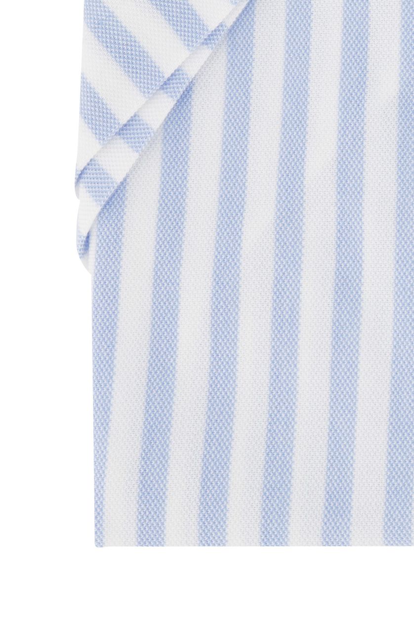 Polo Ralph Lauren casual overhemd korte mouw lichtblauw strepen katoen normale fit