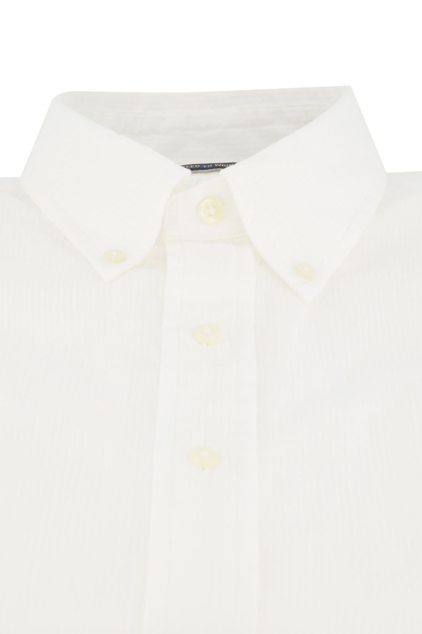 Polo Ralph Lauren overhemd korte mouw normale fit wit effen katoen