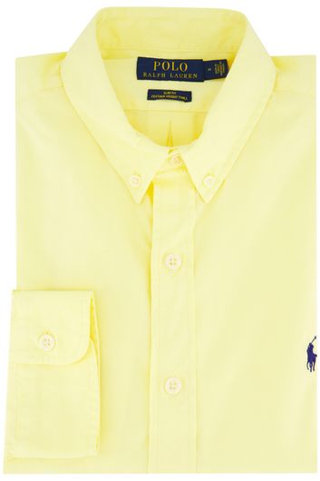 Polo Ralph Lauren casual overhemd Slim Fit fel geel effen katoen