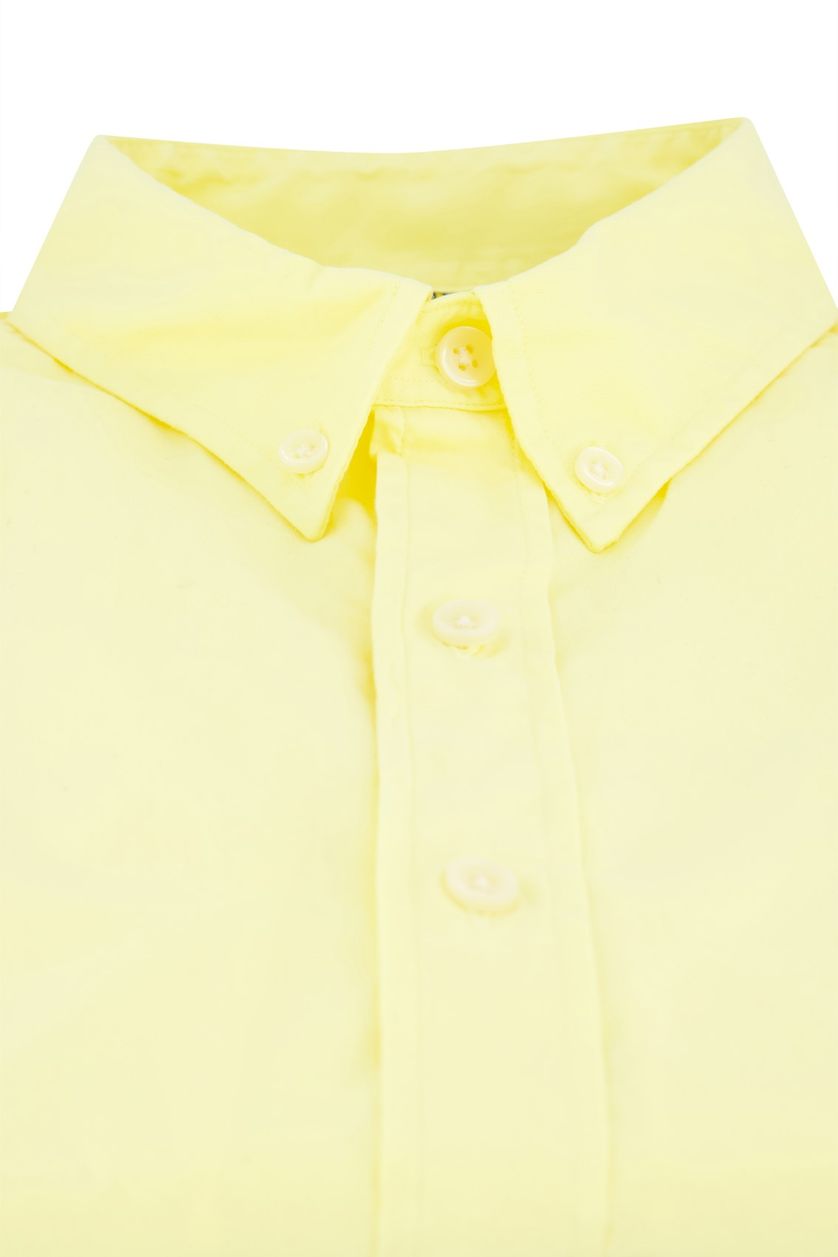 Polo Ralph Lauren casual overhemd Slim Fit geel effen katoen 100%