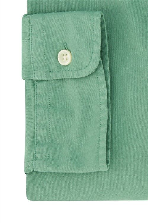 Polo Ralph Lauren casual overhemd Slim Fit groen effen katoen 100%