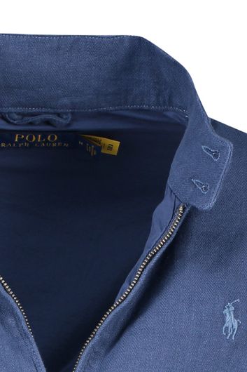 Polo Ralph Lauren zomerjas blauw effen rits normale fit 