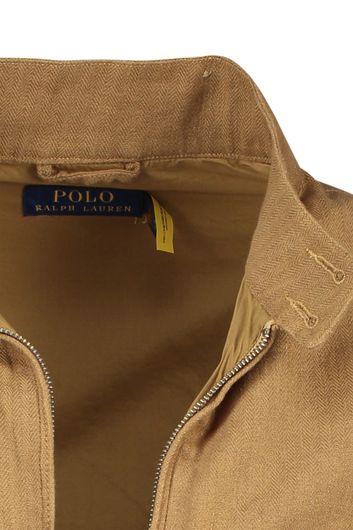 Polo Ralph Lauren zomerjas bruin effen rits normale fit 