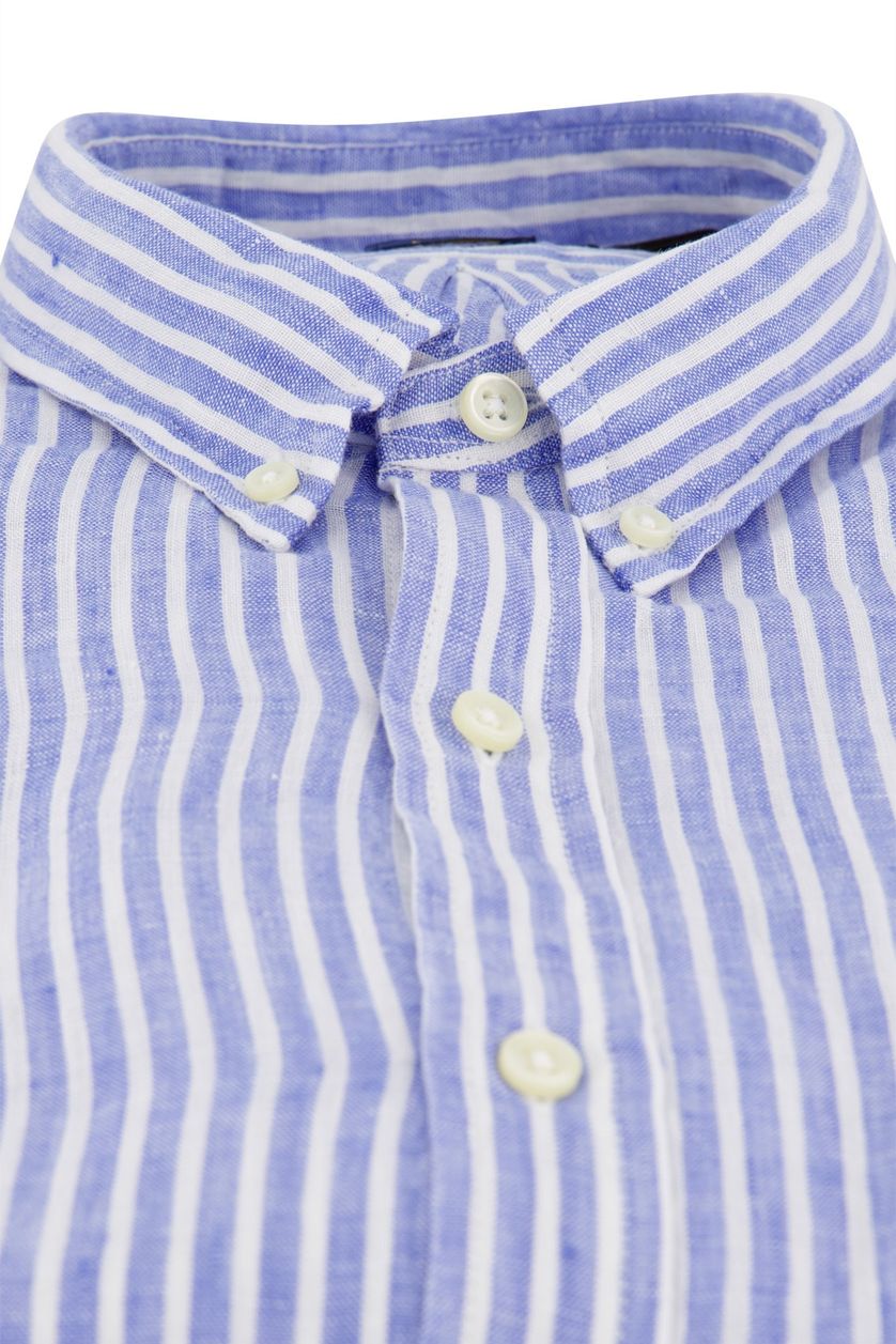 Polo Ralph Lauren overhemd linnen blauw wit gestreept