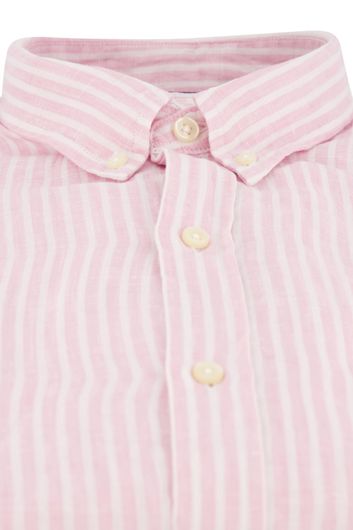 Polo Ralph Lauren overhemd roze/wit  gestreept slim fit