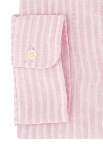 Polo Ralph Lauren overhemd roze/wit  gestreept slim fit