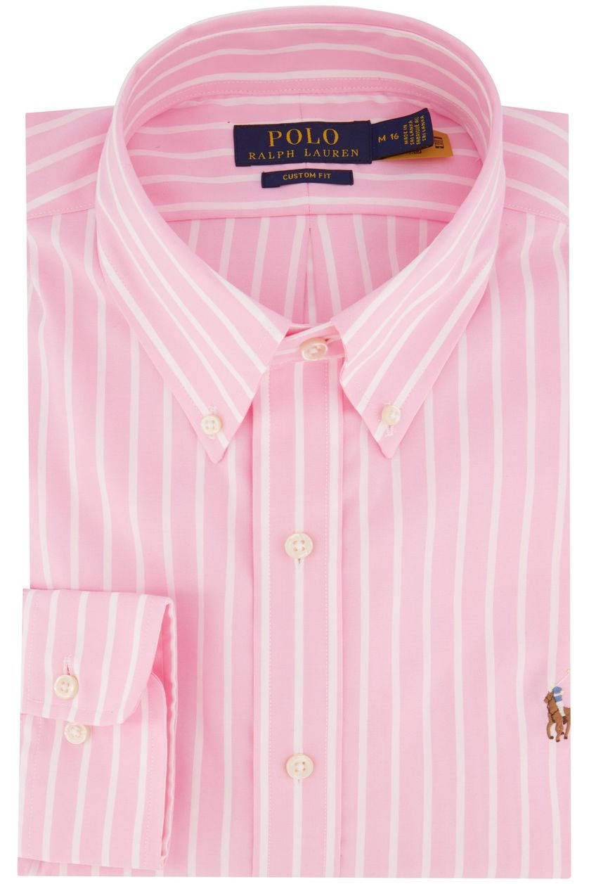 Polo Ralph Lauren business overhemd normale fit roze gestreept katoen