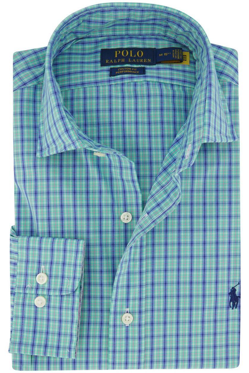 Polo Ralph Lauren business overhemd normale fit groen geruit katoen