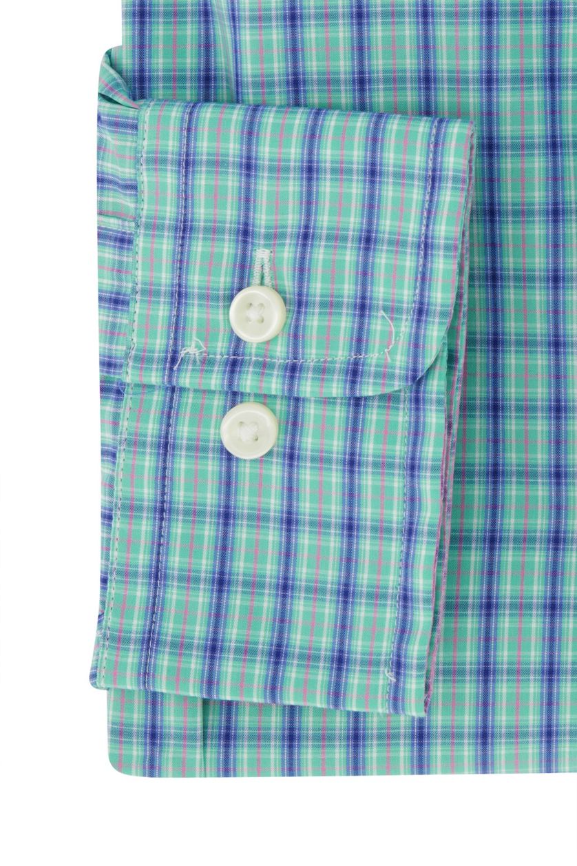 Polo Ralph Lauren business overhemd normale fit groen geruit katoen