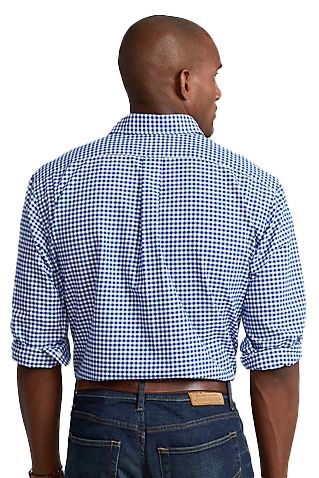 Polo Ralph Lauren Big & Tall overhemd blauw/ wit geruit button-down