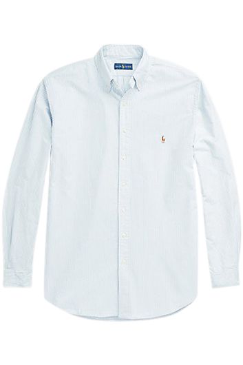 Polo Ralph Lauren Big & Tall overhemd blauw/ wit gestreept