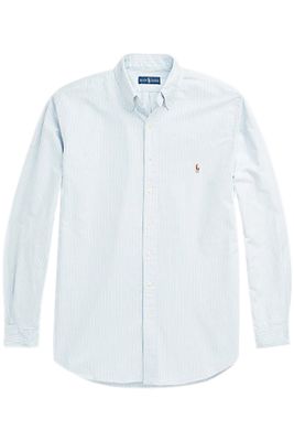 Polo Ralph Lauren Polo Ralph Lauren Big & Tall overhemd normale fit blauw effen 100% katoen