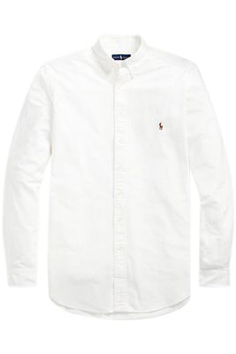 Polo Ralph Lauren Polo Ralph Lauren Big & Tall overhemd normale fit wit effen katoen lange mouwen 
