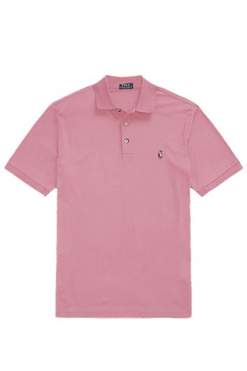 Polo Ralph Lauren polo 3-knoops normale fit roze effen katoen