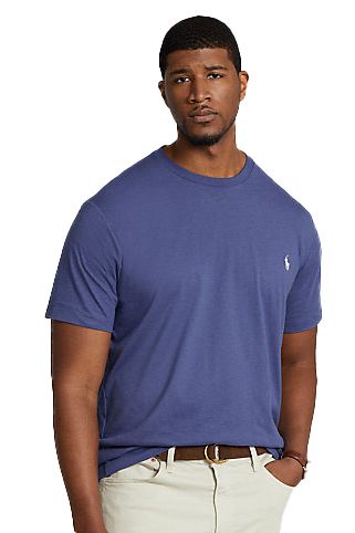 Polo Ralph Lauren t-shirt blauw ronde hals effen blauw korte mouw