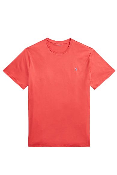 Polo Ralph Lauren t-shirt Big & Tall rood ronde hals met logo effen katoen 