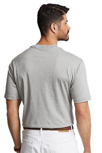 Big & Tall Polo Ralph Lauren t-shirt grijs katoen