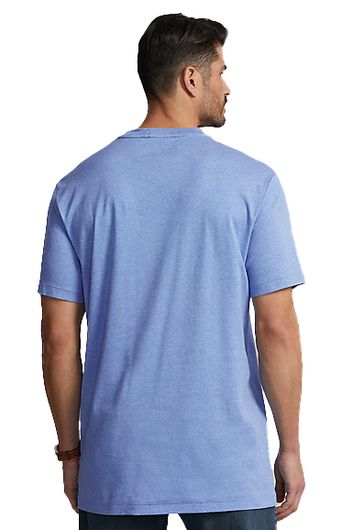 Polo Ralph Lauren t-shirt Big & Tall lichtblauw uni ronde hals korte mouwen 