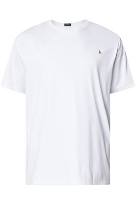 Polo Ralph Lauren Polo Ralph Lauren t-shirt wit effen ronde hals effen met logo korte mouw