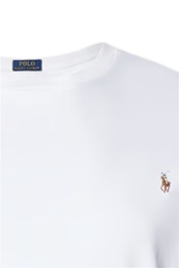 Polo Ralph Lauren t-shirt Big & Tall wit effen ronde hals effen met logo