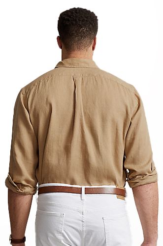 Polo Ralph Lauren overhemd bruin linnen