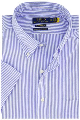 Polo Ralph Lauren Polo Ralph Lauren overhemd korte mouw blauw/wit